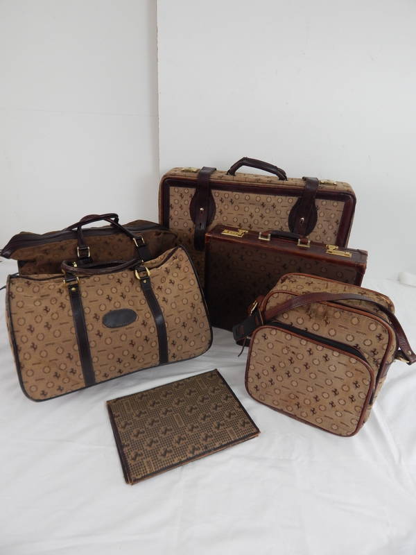 Ferrari Cavallino Print Complete Luggage Set 1970s 1980s