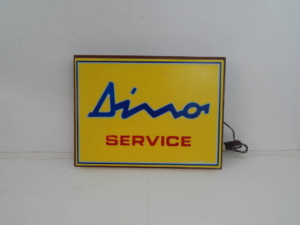 Ferrari 206 246 Dino Service Illuminated Sign 1970s