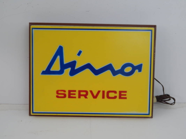 Ferrari 206 246 Dino Service Illuminated Sign 1970s