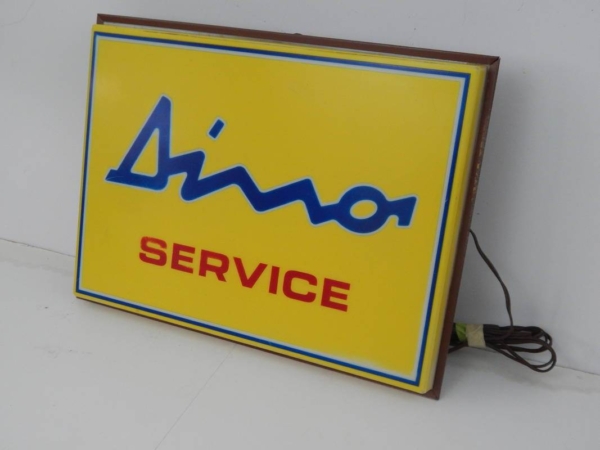 Ferrari 206 246 Dino Service Illuminated Sign 1970s