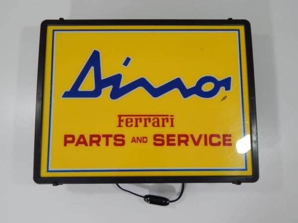Ferrari 206 246 Dino Illuminated Parts & Service Sign 1970s
