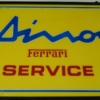 Ferrari 206 246 Dino Illuminated Service Sign 1970s