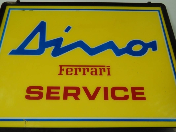 Ferrari 206 246 Dino Illuminated Service Sign 1970s
