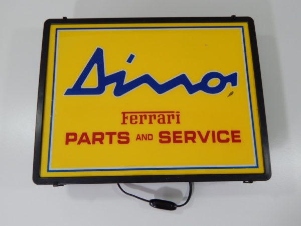 Ferrari 206 246 Dino Illuminated Parts & Service Sign 1970s