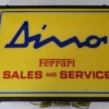 Ferrari 206 246 Dino Illuminated Sales & Service Sign 1970s