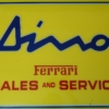 Ferrari 206 246 Dino Illuminated Sales & Service Sign 1970s