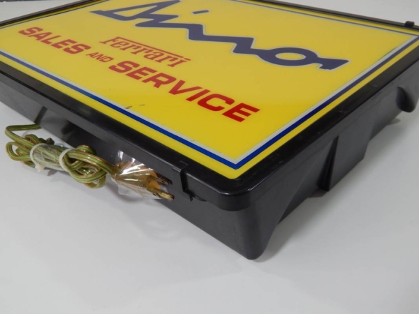 Ferrari 206 246 Dino Illuminated Sales & Service Sign 1970s