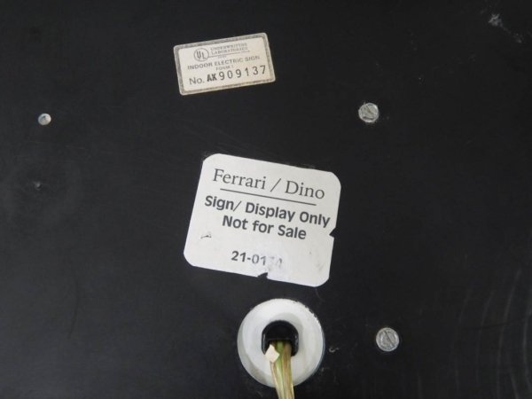 Ferrari 206 246 Dino Illuminated Sales & Service Sign 1970s