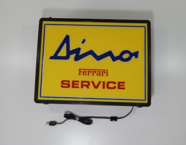 Ferrari 206 246 Dino Illuminated Service Sign 1970s