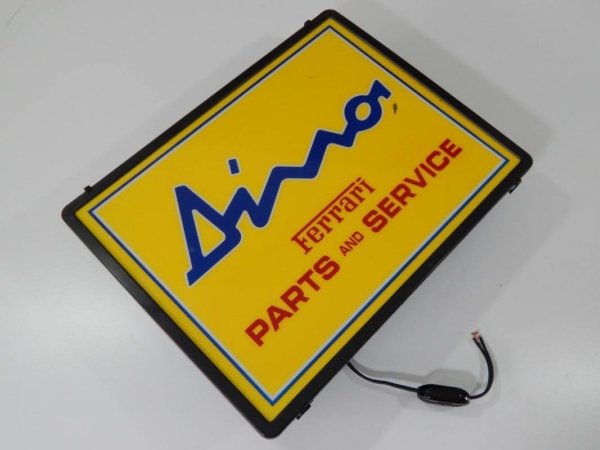 Ferrari 206 246 Dino Illuminated Parts & Service Sign 1970s