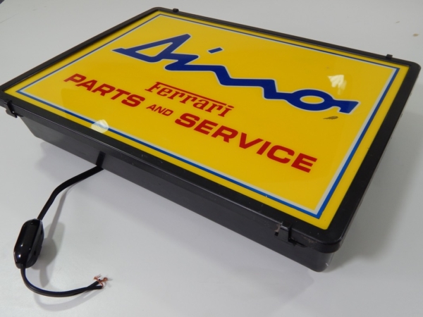 Ferrari 206 246 Dino Illuminated Parts & Service Sign 1970s