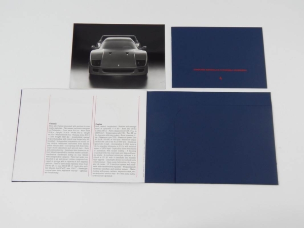 Ferrari F40 Sales Brochure