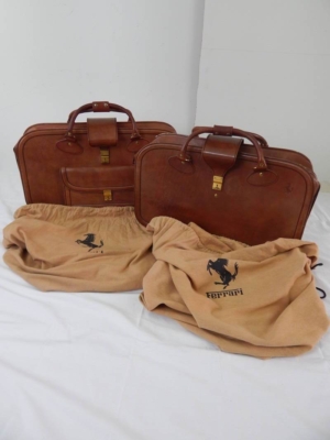 Ferrari Mondial Schedoni Leather Luggage Bags