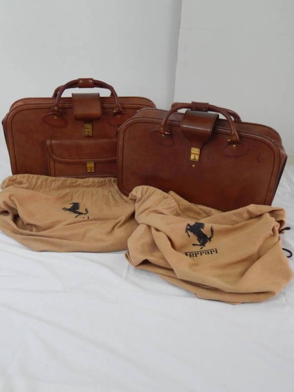 Ferrari Mondial Schedoni Leather Luggage Bags