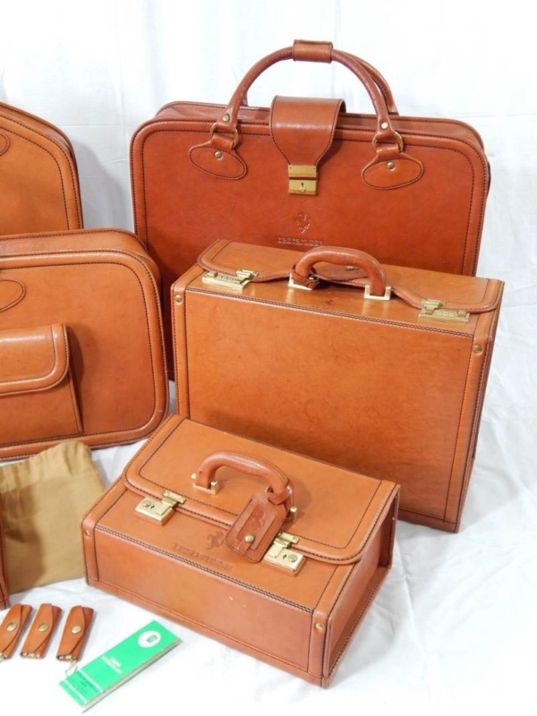 Ferrari Testarossa Complete 6 Piece Schedoni Leather Luggage Set