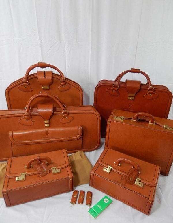 Ferrari Testarossa Complete 6 Piece Schedoni Leather Luggage Set