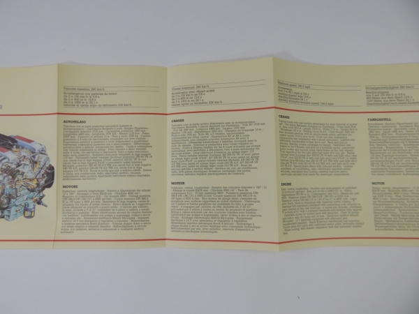 Ferrari Testarossa Sales Brochure