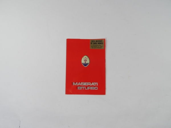 Maserati Biturbo Sales Brochure