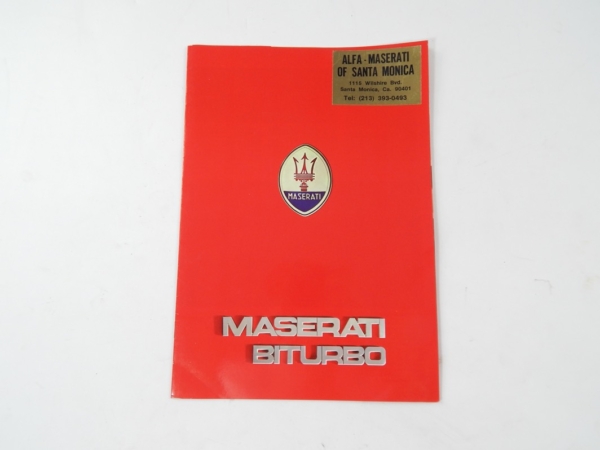 Maserati Biturbo Sales Brochure