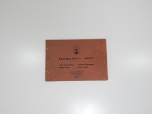 Maserati Indy Spare Parts Manual