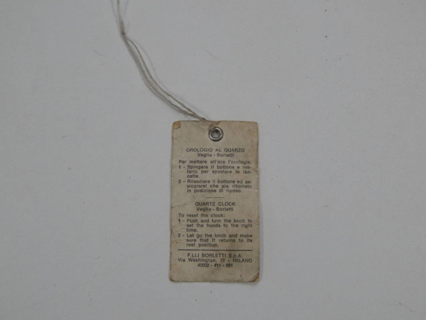 Original Veglia Borletti Ferrari Clock Tag 246 Dino