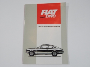 Fiat Dino Coupe 2.0 Owner’s Manual Handbook