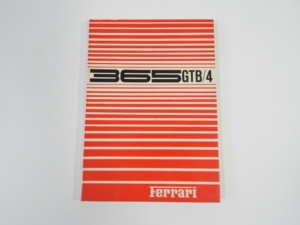 1973 Ferrari 365 GTB/4 Daytona Owner’s Manual Handbook