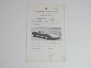 1969-70 Ferrari 512S Homologation Papers Brochure