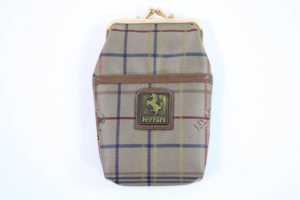 1980’s Ferrari Cavallino Check Print Purse Wallet