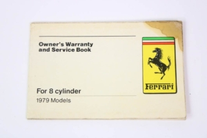 1979 Ferrari 308 GT4 Dino Warranty Service Manual Card #15294