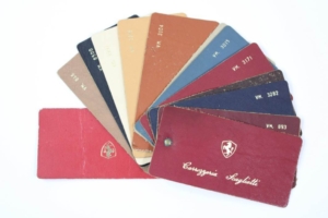 Ferrari 1960s Carrozzeria Scaglietti Leather Sample Swatch