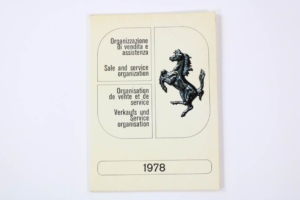 Ferrari 1978 Dealer Directory “Servizi Vendita E Assistenza” 308 400 512BB