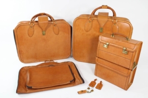 1989-95 Ferrari 348 Complete 5-Piece Schedoni Leather Luggage Case Set
