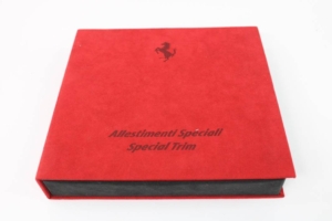 2000’s Ferrari Alcantara Allestimenti Speciali Special Trim Dealer Sample Book Case