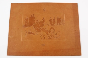 1990’s Enzo Ferrari Schedoni Leather Commemorative Board 1919 Parma-Berceto
