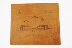 1990’s Ferrari F40 Schedoni Leather Commemorative Board Socio 1990