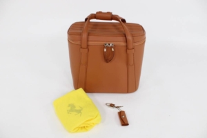 1996-2006 Ferrari 550 575 Schedoni Leather Tan Luggage Vanity Case Bag