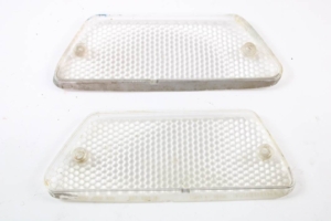 1969-74 Ferrari 246 Dino OEM Carello Left and Right Clear Front Indicator Turn Signal Light Lense Pair