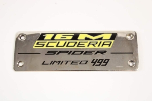 2008-09 Ferrari F430 Scuderia Spider 16M OEM Dashboard Badge Script Emblem 82092300