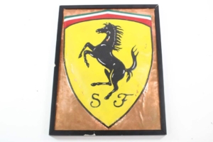 1965 Ferrari OMEA Enamel Sign 49th Targa Florio signed Nino Vacarella