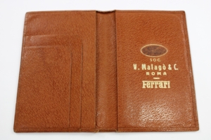 1960-64 Ferrari 250 Pigskin Pouch Malago Dealer Rome