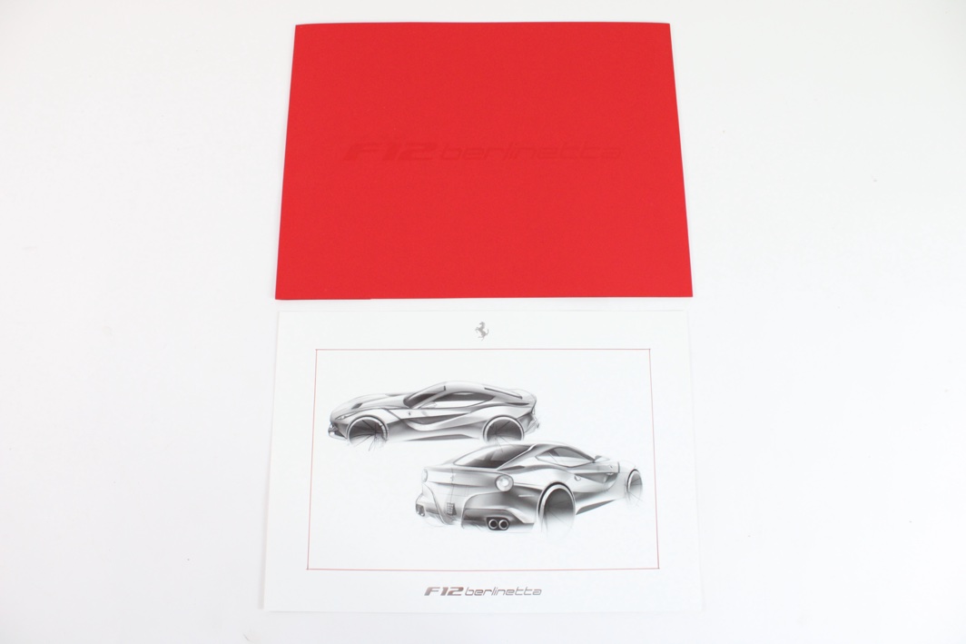 2012-2017 Ferrari F12 Berlinetta Lithographic Drawing Sales