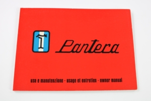 1972 DeTomaso Pantera Owner’s Manual Handbook
