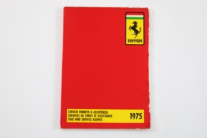 1975 Ferrari 308 365 Dealer Directory “Servizi Vendita E Assistenza” Manual