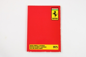 1975 Ferrari 308 365 Dealer Directory “Servizi Vendita E Assistenza” Manual