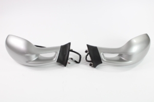 1984-96 Ferrari Testarossa OEM Exterior Side Wing Rear View Mirror Pair Assembly Silver