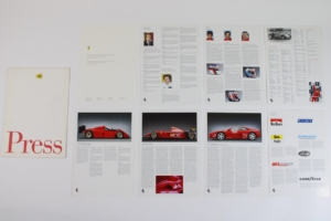 1995 Ferrari Brochure Press Pack Formula 1 F1 412T2 333SP F355 Challenge