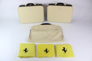 2005-09 Ferrari F430 3-Piece Sabbia Cream Schedoni Leather Luggage Set
