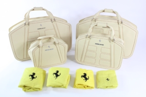 2007-2012 Ferrari 599 GTB Sabbia Leather 4-Piece Schedoni Luggage Set