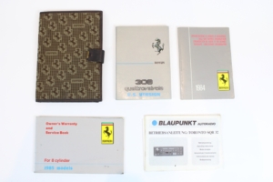 1985 Ferrari 308 Owner’s Manual Handbook Pouch Set US Version GTB GTS #58065